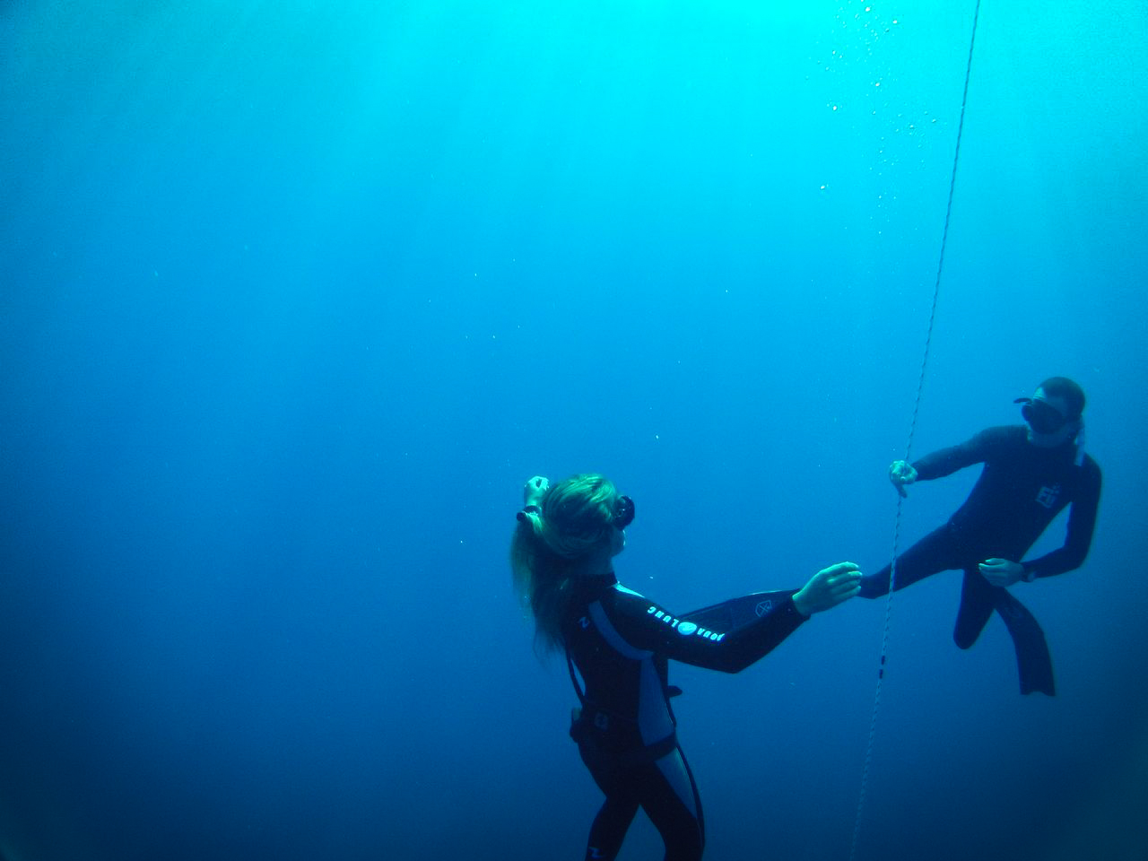 Dykning utan tuber till 21 meter på Hawaii
